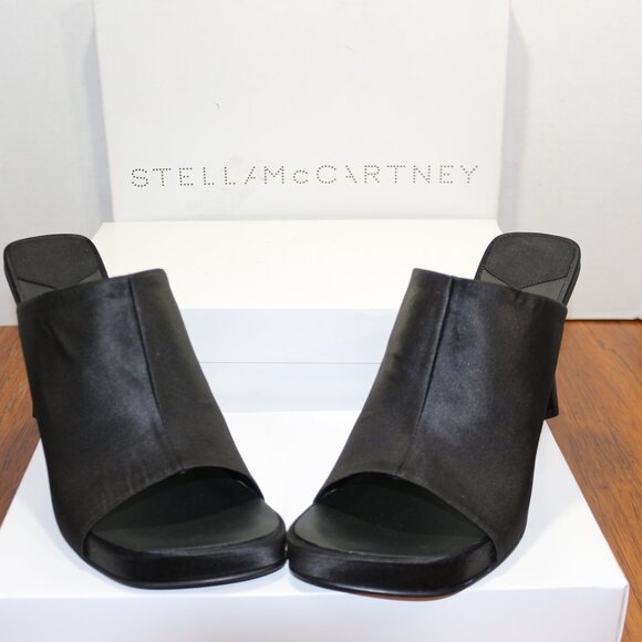 Stella McCartney Women's Elsa Satin High Heel Mule Sandals - Picture 1 of 3
